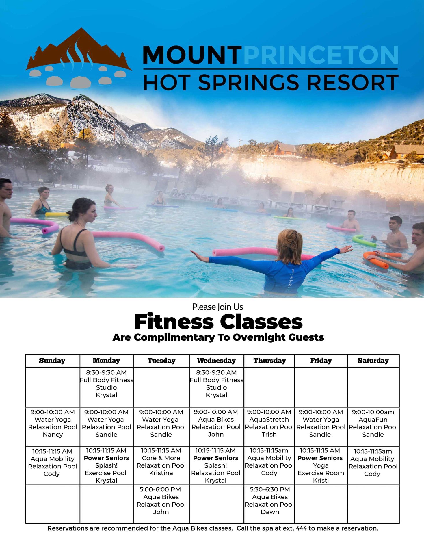 Fitness Schedule