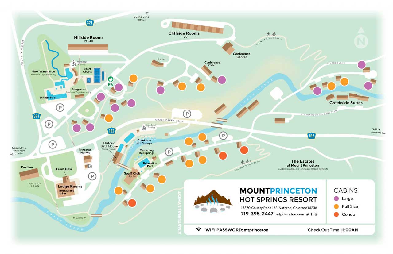 Mount Princeton Hot Springs Resort Map
