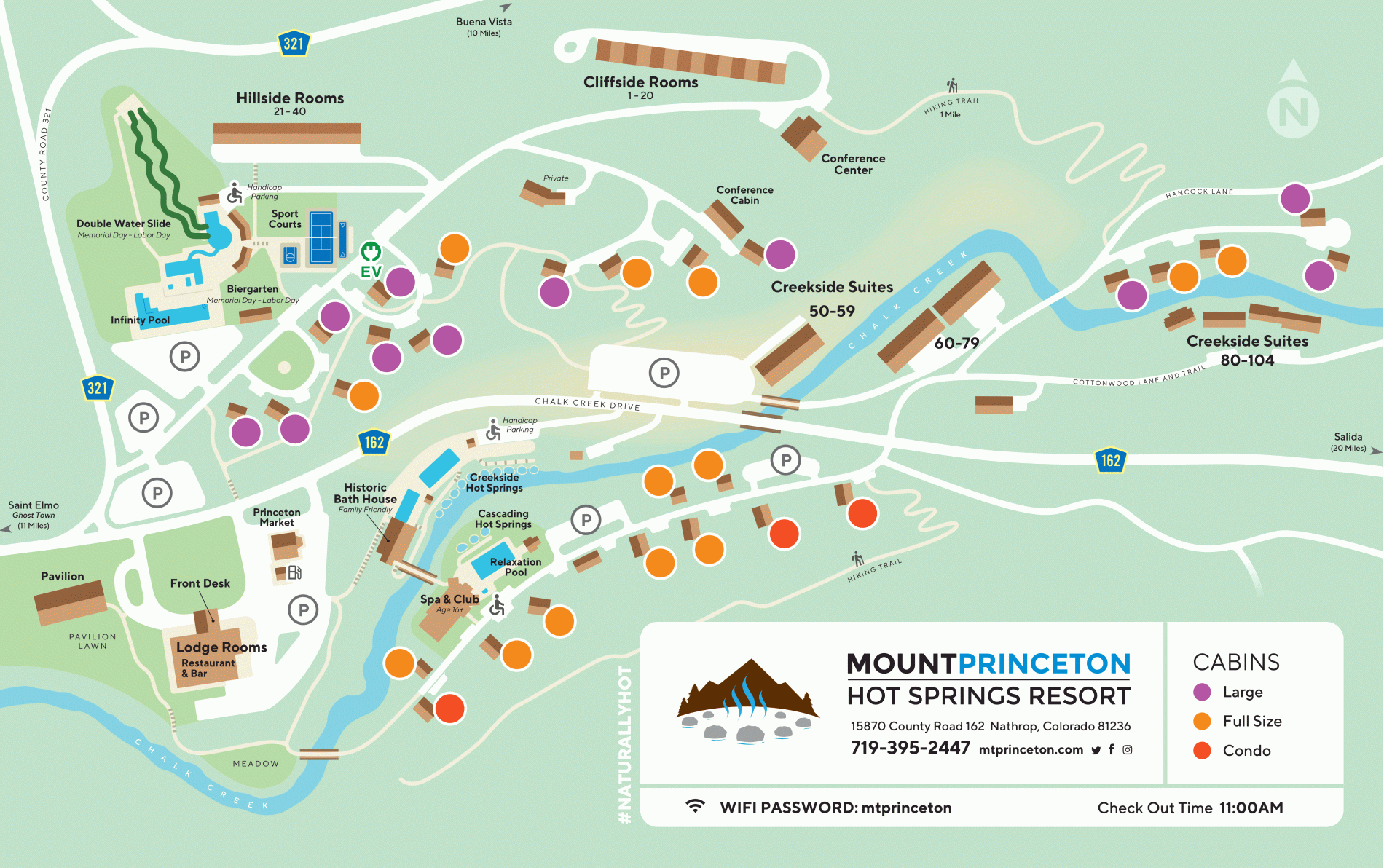 Mount Princeton Hot Springs Resort Map