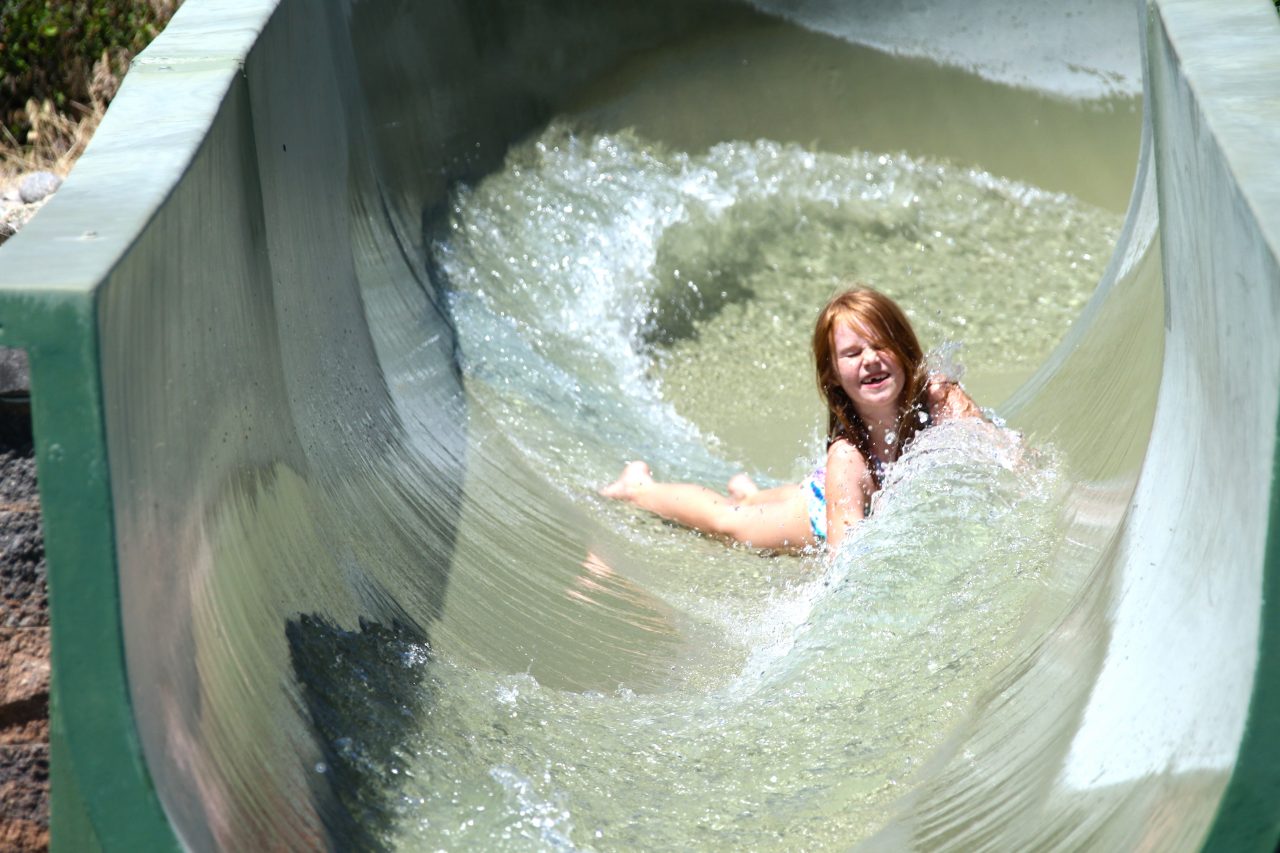 The Upper Pools & Water Slide At Mt. Princeton Hot Springs Resort